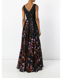 Robe en soie noire Talbot Runhof