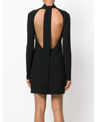 Robe en soie noire Saint Laurent