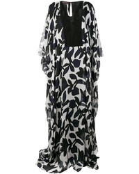 Robe en soie noire Talbot Runhof