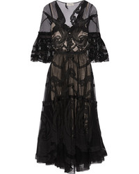 Robe en soie noire Temperley London