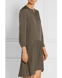 Robe en soie olive Theory