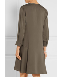 Robe en soie olive Theory