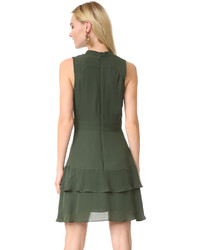 Robe en soie olive Parker