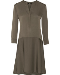 Robe en soie olive Theory