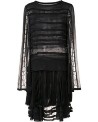 Robe en soie plissée noire Jason Wu