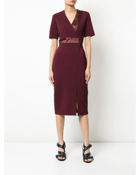 Robe en soie pourpre foncé Dion Lee