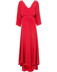 Robe en soie rouge Diane von Furstenberg