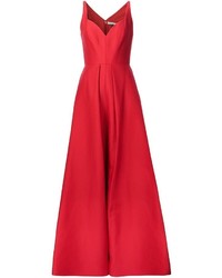 Robe en soie rouge Halston