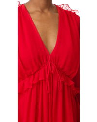 Robe en soie rouge Prabal Gurung