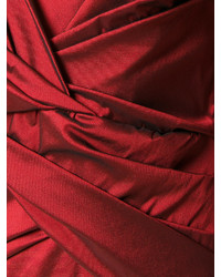 Robe en soie rouge Talbot Runhof