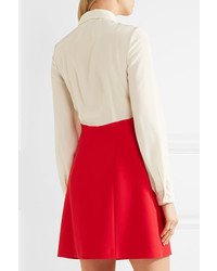 Robe en soie rouge Miu Miu