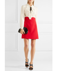 Robe en soie rouge Miu Miu