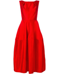 Robe en soie rouge Talbot Runhof