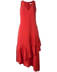 Robe en soie rouge Tibi