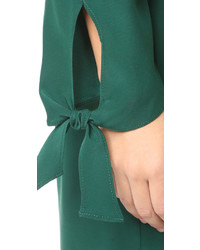 Robe en soie verte Amanda Uprichard