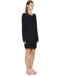 Robe en tricot bleu marine MSGM