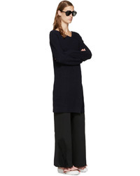 Robe en tricot bleu marine MSGM