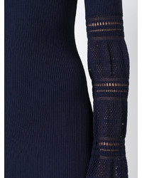 Robe en tricot bleu marine Zac Posen