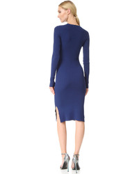 Robe en tricot bleue Thierry Mugler