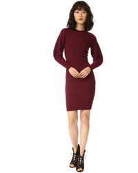 Robe en tricot bordeaux Thierry Mugler