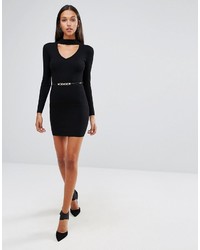 Robe en tricot noire Lipsy