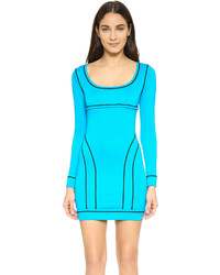 Robe en tricot turquoise