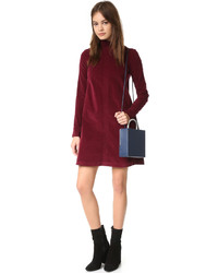 Robe en velours bordeaux MAISON KITSUNE