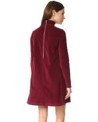 Robe en velours bordeaux MAISON KITSUNE