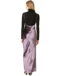 Robe en velours gris foncé Fleur Du Mal