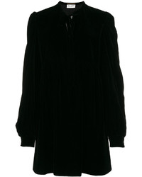 Robe en velours noire Saint Laurent