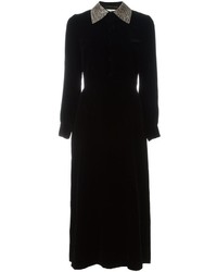 Robe en velours noire Saint Laurent