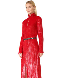 Robe en velours rouge Nina Ricci