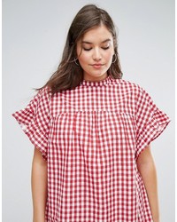 Robe en vichy rouge Asos