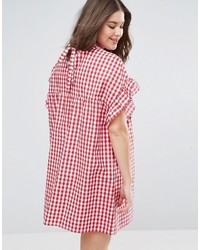 Robe en vichy rouge Asos