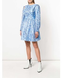Robe évasée à fleurs bleu clair Calvin Klein 205W39nyc