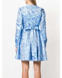 Robe évasée à fleurs bleu clair Calvin Klein 205W39nyc