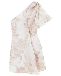 Robe évasée à fleurs dorée Mango