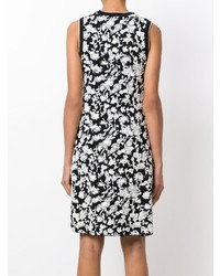 Robe évasée à fleurs noire Victoria Victoria Beckham