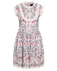Robe évasée à fleurs rose Needle & Thread