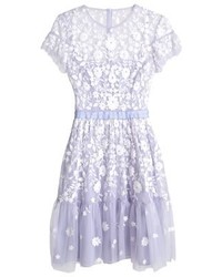 Robe évasée à fleurs violet clair Needle & Thread