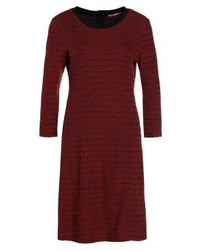 Robe évasée à rayures horizontales bordeaux Hugo Boss