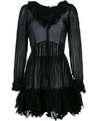 Robe évasée à volants noire Givenchy