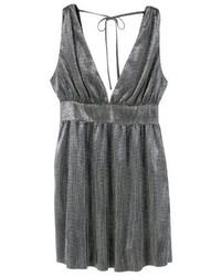 Robe évasée argentée Mango