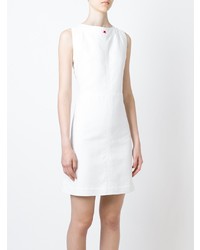 Robe évasée blanche Courrèges Vintage