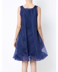 Robe évasée de tulle bleue Gloria Coelho