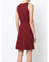 Robe évasée en broderie anglaise bordeaux Derek Lam 10 Crosby