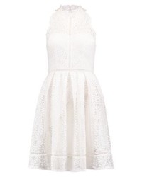 Robe évasée en dentelle blanche Laona