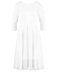 Robe évasée en dentelle blanche Swing