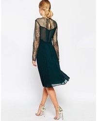 Robe évasée en dentelle noire Asos