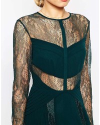 Robe évasée en dentelle noire Asos